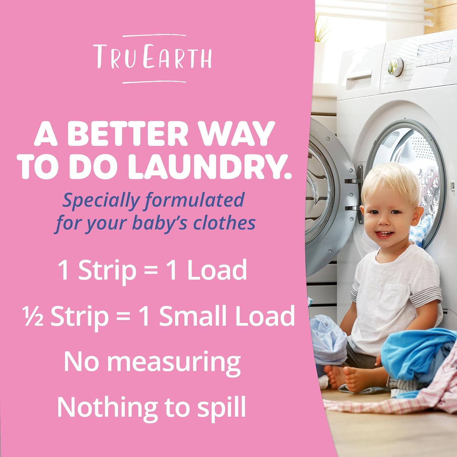 image:imageTru Earth Compact Dry Laundry Detergent Unscented Up to 64 Loads 32 Sheets Liquidless Detergent Travel Packaging May VaryBaby