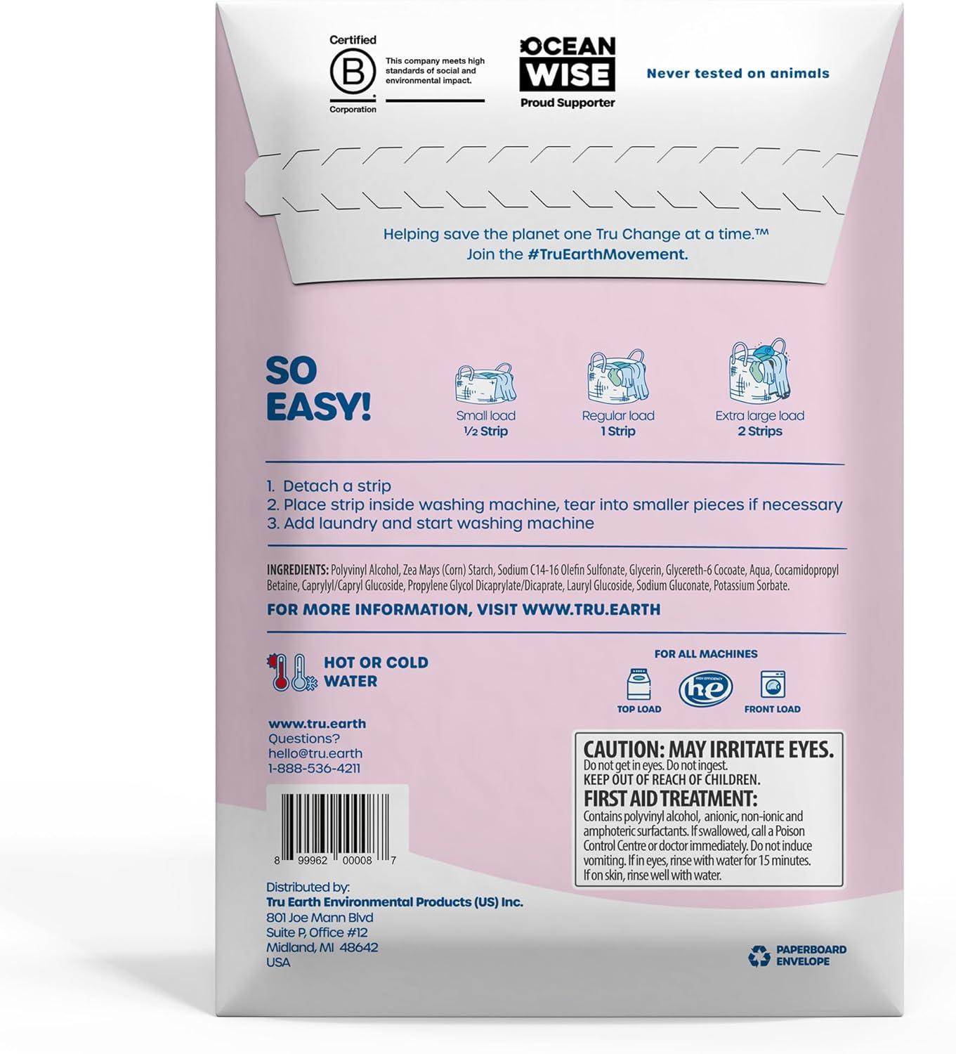 image:imageTru Earth Compact Dry Laundry Detergent Unscented Up to 64 Loads 32 Sheets Liquidless Detergent Travel Packaging May VaryBaby