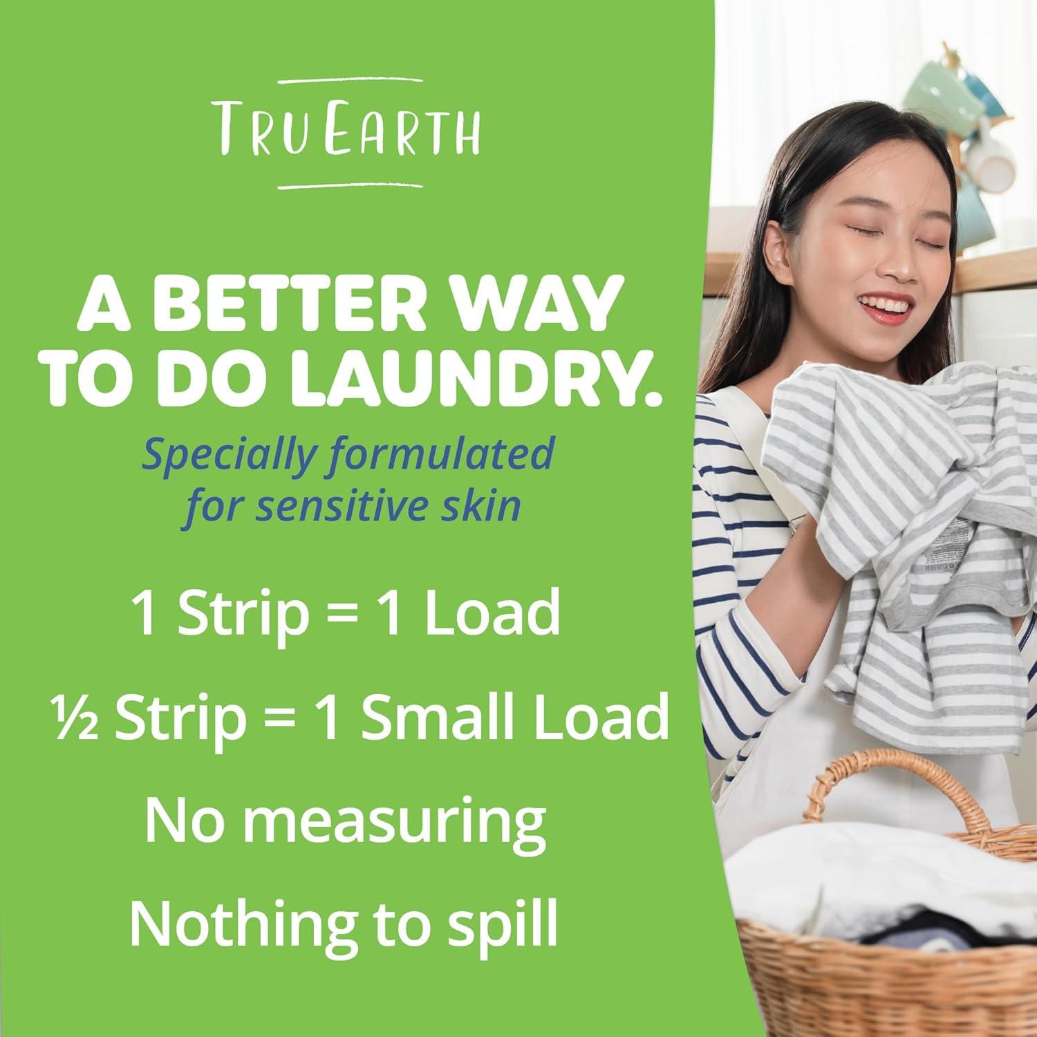 image:imageTru Earth Compact Dry Laundry Detergent Unscented Up to 64 Loads 32 Sheets Liquidless Detergent Travel Packaging May VaryFragranceFree