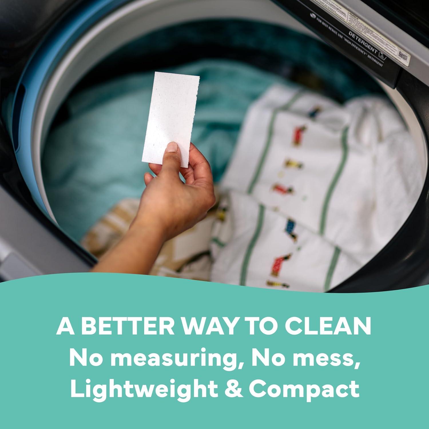 image:imageTru Earth Compact Dry Laundry Detergent Unscented Up to 64 Loads 32 Sheets Liquidless Detergent Travel Packaging May VaryFragranceFree