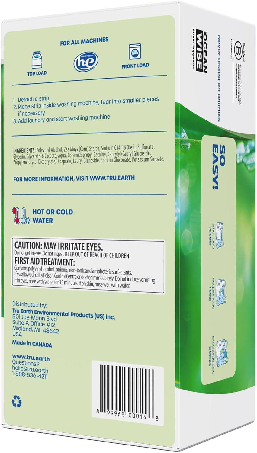 image:imageTru Earth Compact Dry Laundry Detergent Unscented Up to 64 Loads 32 Sheets Liquidless Detergent Travel Packaging May VaryFragranceFree