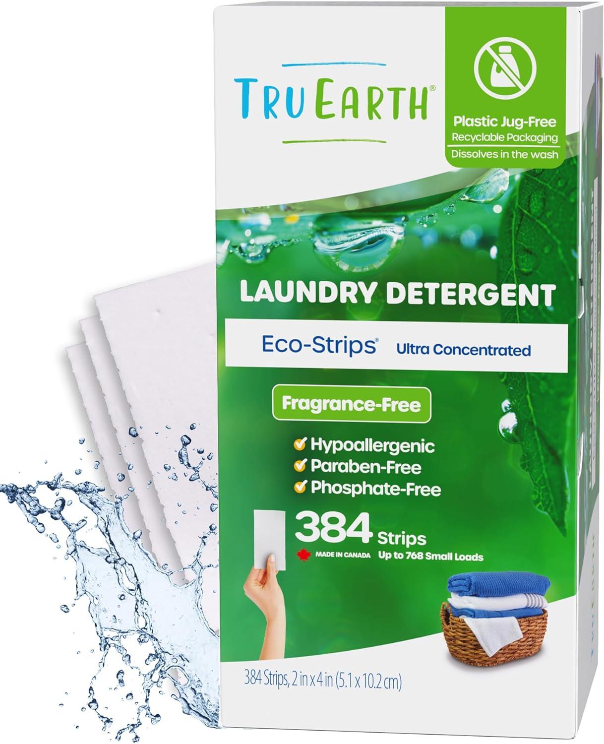 image:imageTru Earth Compact Dry Laundry Detergent Unscented Up to 64 Loads 32 Sheets Liquidless Detergent Travel Packaging May VaryFragranceFree