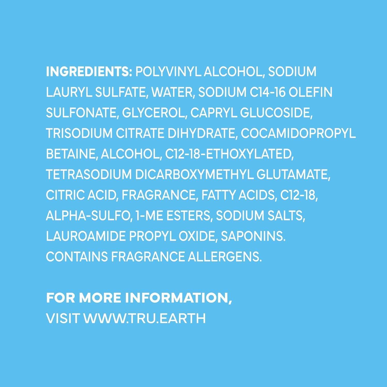 image:imageTru Earth Compact Dry Laundry Detergent Unscented Up to 64 Loads 32 Sheets Liquidless Detergent Travel Packaging May VaryFresh Linen