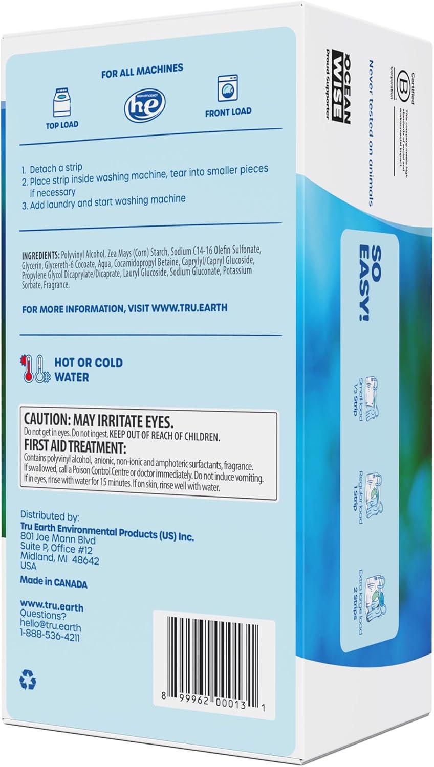image:imageTru Earth Compact Dry Laundry Detergent Unscented Up to 64 Loads 32 Sheets Liquidless Detergent Travel Packaging May VaryFresh Linen