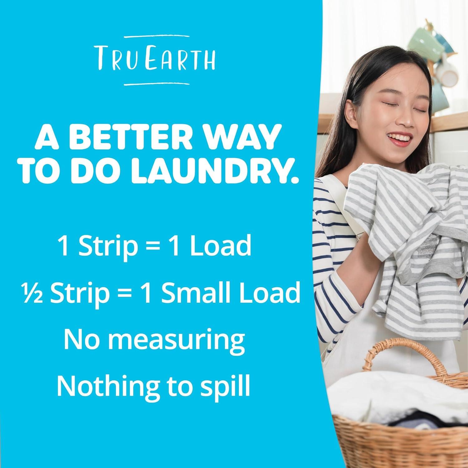 image:imageTru Earth Compact Dry Laundry Detergent Unscented Up to 64 Loads 32 Sheets Liquidless Detergent Travel Packaging May VaryFresh Linen
