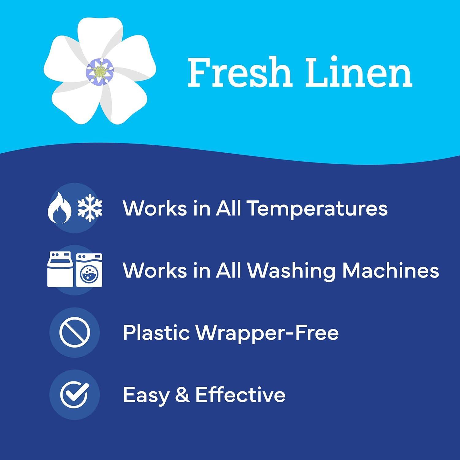 image:imageTru Earth Compact Dry Laundry Detergent Unscented Up to 64 Loads 32 Sheets Liquidless Detergent Travel Packaging May VaryFresh Linen
