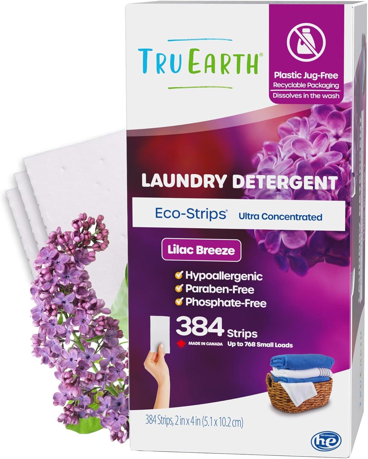 image:imageTru Earth Compact Dry Laundry Detergent Unscented Up to 64 Loads 32 Sheets Liquidless Detergent Travel Packaging May VaryLilac Breeze