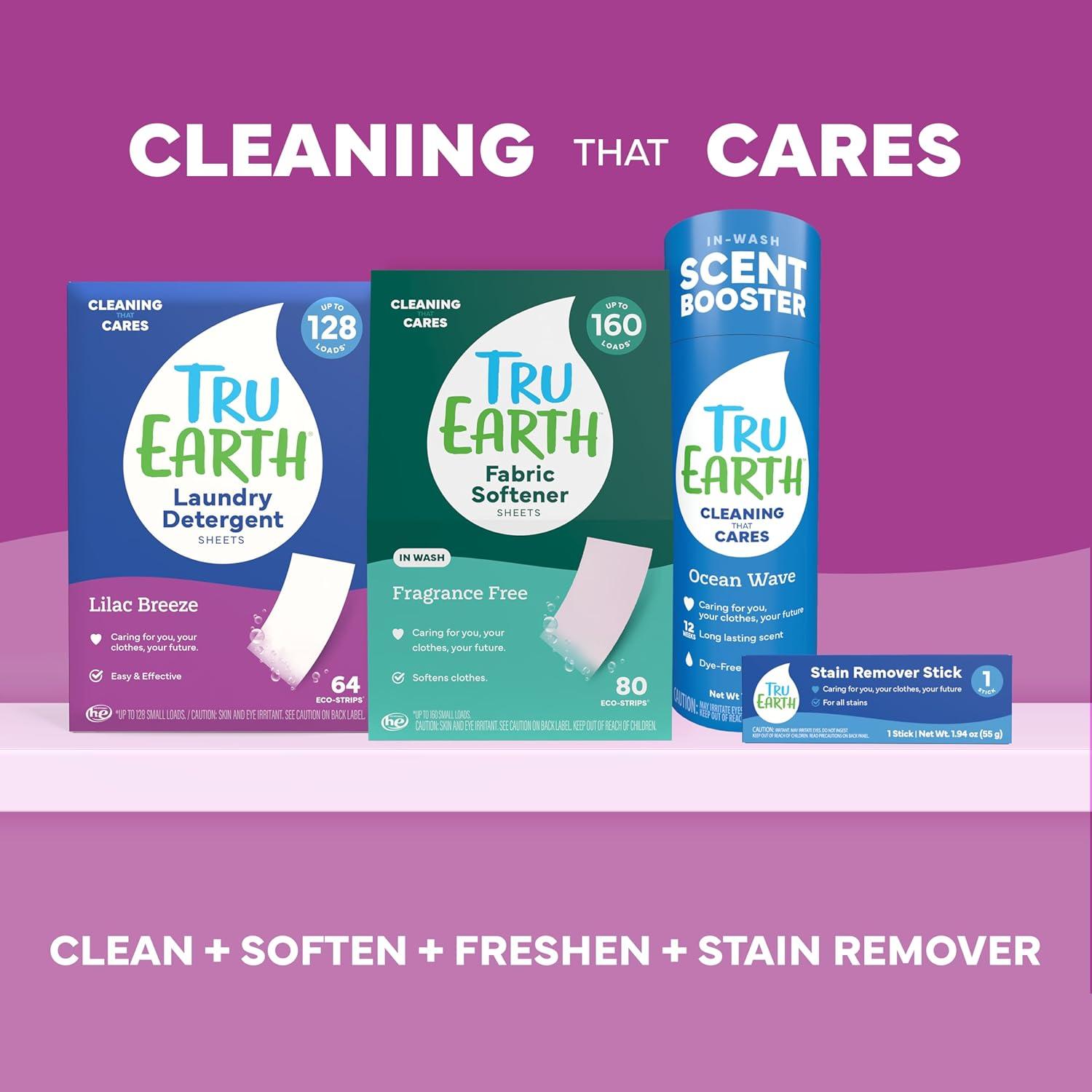 image:imageTru Earth Compact Dry Laundry Detergent Unscented Up to 64 Loads 32 Sheets Liquidless Detergent Travel Packaging May VaryLilac Breeze