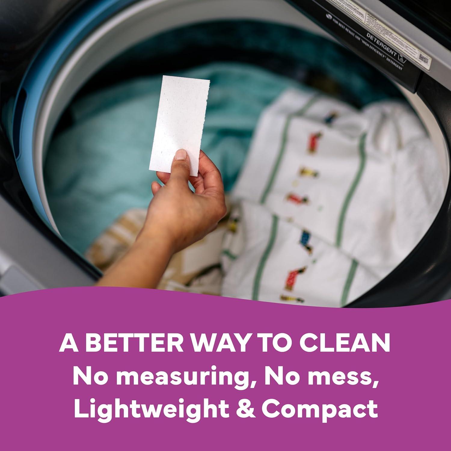 image:imageTru Earth Compact Dry Laundry Detergent Unscented Up to 64 Loads 32 Sheets Liquidless Detergent Travel Packaging May VaryLilac Breeze