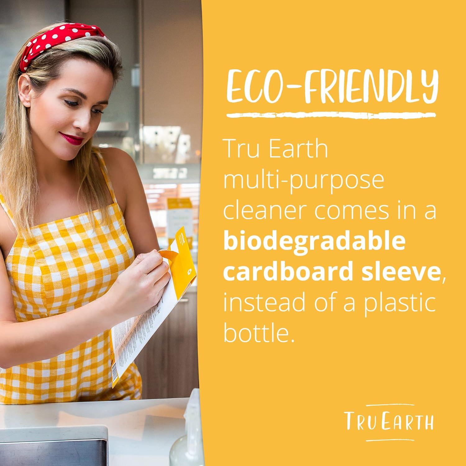 image:imageTru Earth MultiSurface Cleaner EcoStrips All Purpose Cleaner Concentrate for MultiUse Fresh Lemon Scent 8 Strips16 Count Pack of 1