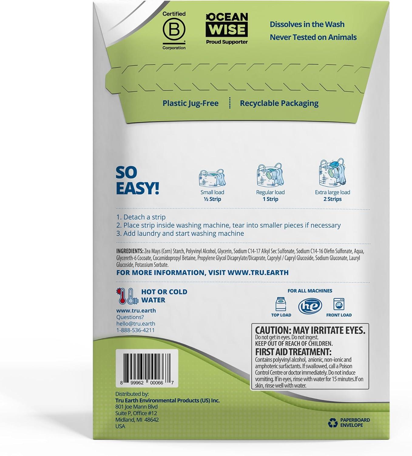 image:imageTru Earth Platinum Heavy Duty Laundry Detergent Sheets Up to 768 Loads 384 Count Fresh Linen Scent UltraConcentrated EcoFriendly Laundry SheetsFragranceFree Platinum