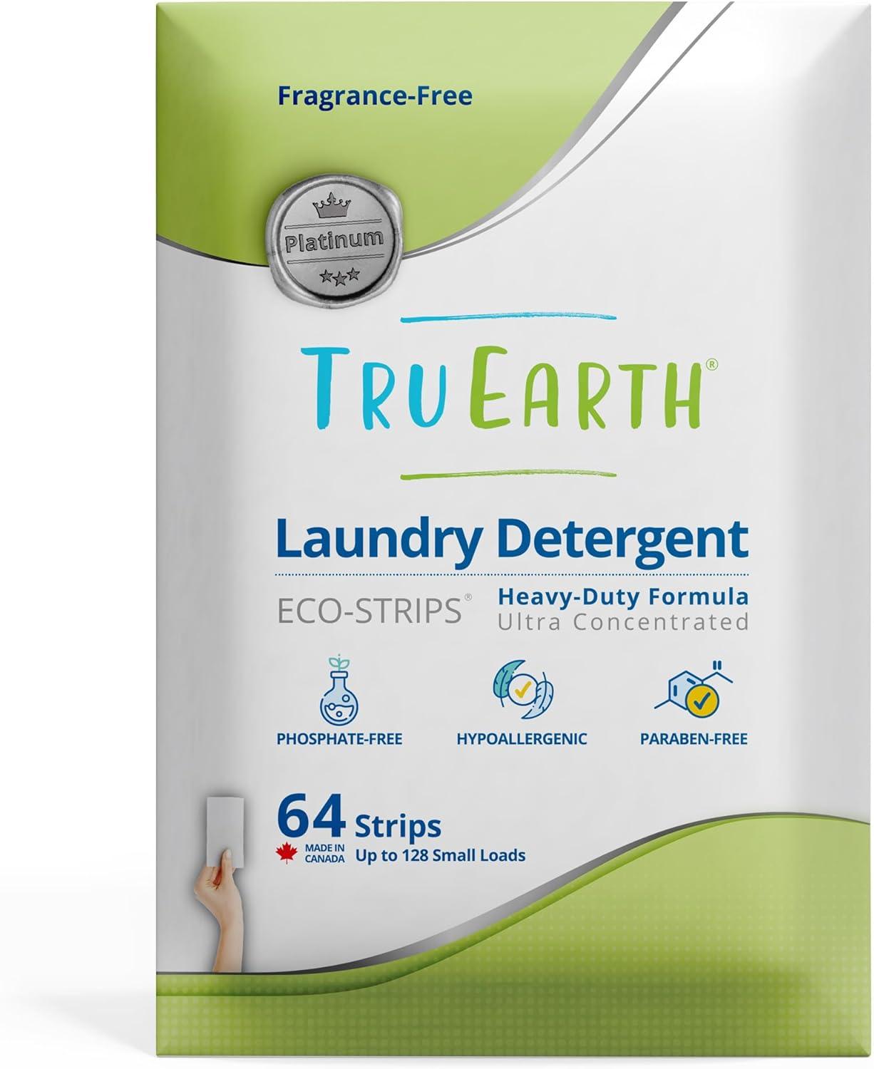 image:imageTru Earth Platinum Heavy Duty Laundry Detergent Sheets Up to 768 Loads 384 Count Fresh Linen Scent UltraConcentrated EcoFriendly Laundry SheetsFragranceFree Platinum
