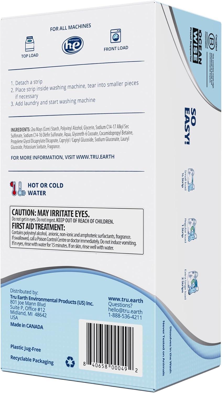 image:imageTru Earth Platinum Heavy Duty Laundry Detergent Sheets Up to 768 Loads 384 Count Fresh Linen Scent UltraConcentrated EcoFriendly Laundry SheetsFresh Linen Platinum