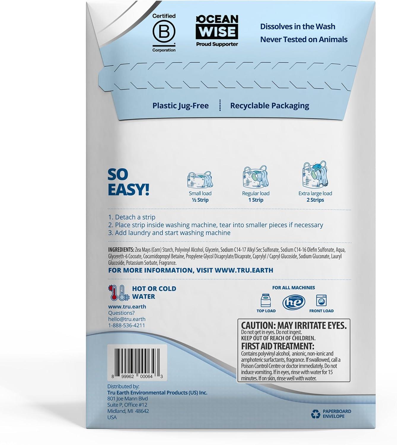 image:imageTru Earth Platinum Heavy Duty Laundry Detergent Sheets Up to 768 Loads 384 Count Fresh Linen Scent UltraConcentrated EcoFriendly Laundry SheetsFresh Linen Platinum