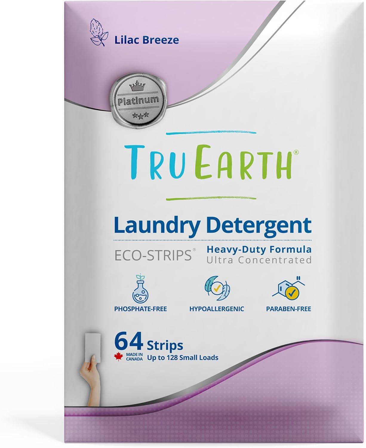 image:imageTru Earth Platinum Heavy Duty Laundry Detergent Sheets Up to 768 Loads 384 Count Fresh Linen Scent UltraConcentrated EcoFriendly Laundry SheetsLilac Breeze Platinum