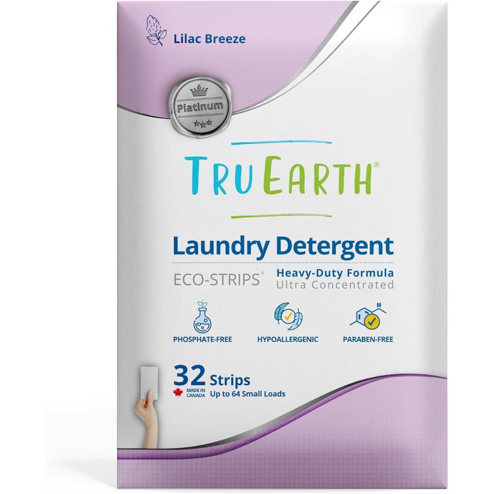 image:imageTru Earth Platinum Heavy Duty Laundry Detergent Sheets Up to 768 Loads 384 Count Fresh Linen Scent UltraConcentrated EcoFriendly Laundry SheetsLilac Breeze Platinum