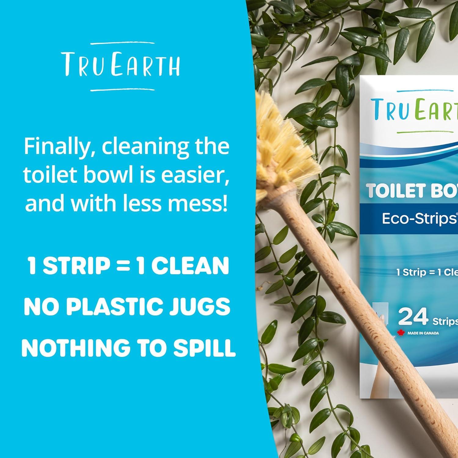 image:imageTru Earth Toilet Bowl Cleaner EcoStrips Plastic JugFree SepticSafe For Cleaning Easy to Use 48 Strips24 Count Pack of 1