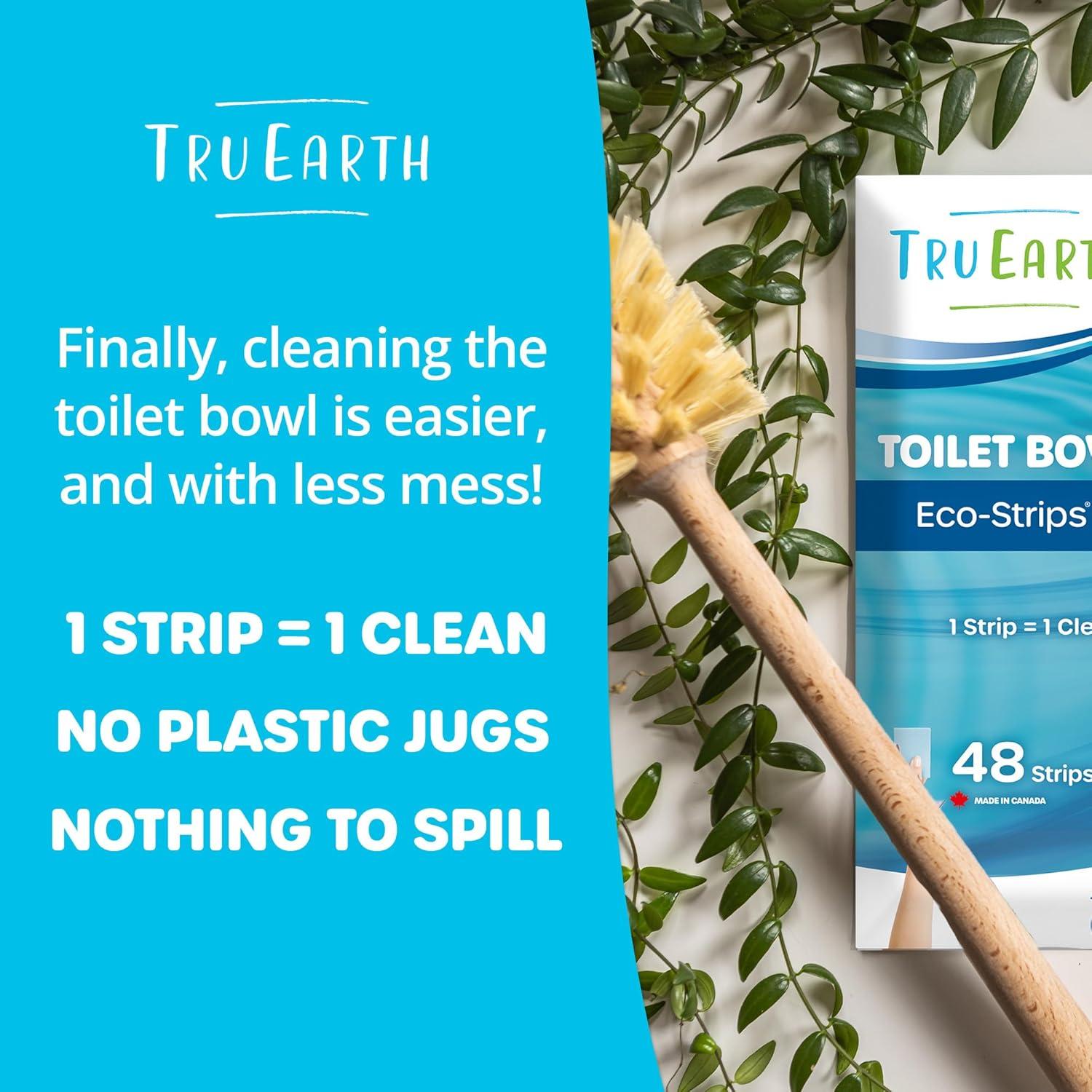 image:imageTru Earth Toilet Bowl Cleaner EcoStrips Plastic JugFree SepticSafe For Cleaning Easy to Use 48 Strips48 Count Pack of 1