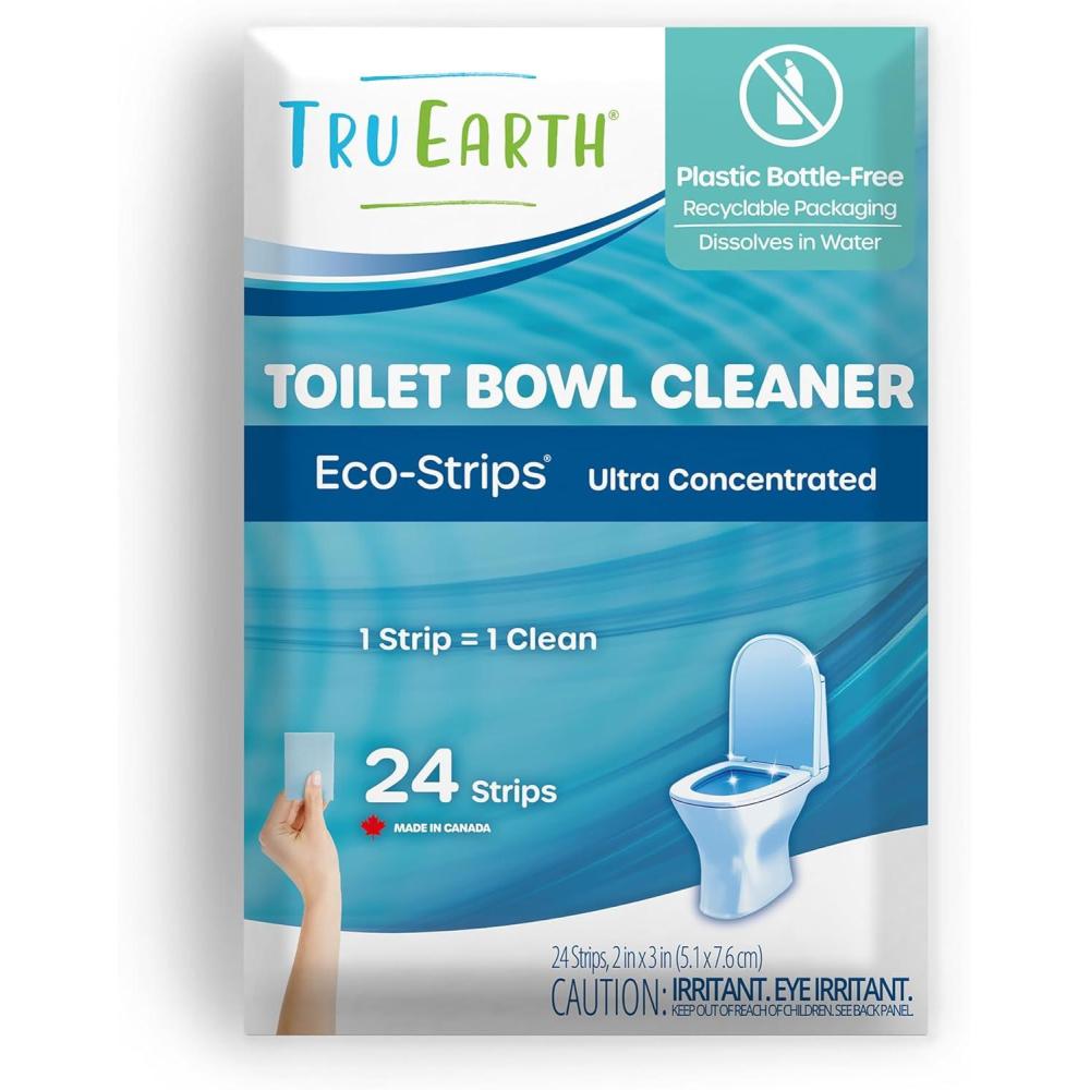 image:imageTru Earth Toilet Bowl Cleaner EcoStrips Plastic JugFree SepticSafe For Cleaning Easy to Use 48 Strips24 Count Pack of 1