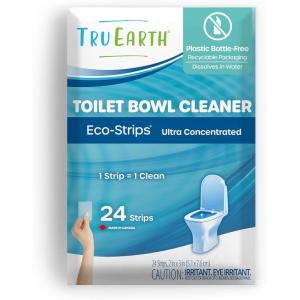 Tru Earth Toilet Bowl Cleaner Eco-Strips | Plastic Jug-Free, Septic-Safe For Cleaning | Easy to Use | 48 Strips(24 Count (Pack of 1))